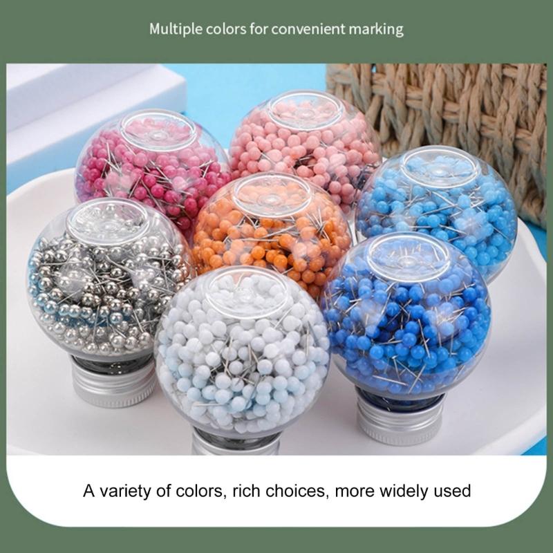 600x/Set Practical Pins with Head Straight Sewing Pins Quilting Pins for Fabric Craft Sewing Decorating Dressmaking