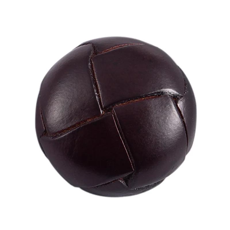 4Pcs/lot 18/23/25mm Colored Leather Button Coat Windbreaker Retro Leather Buttons Woven Leather Decorative Button Accessories
