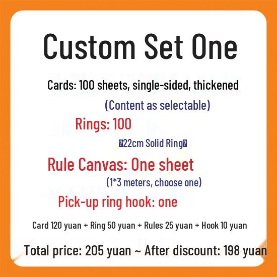 Outdoor Night Market Ring Toss Game - Thickened Card Material, Square Props