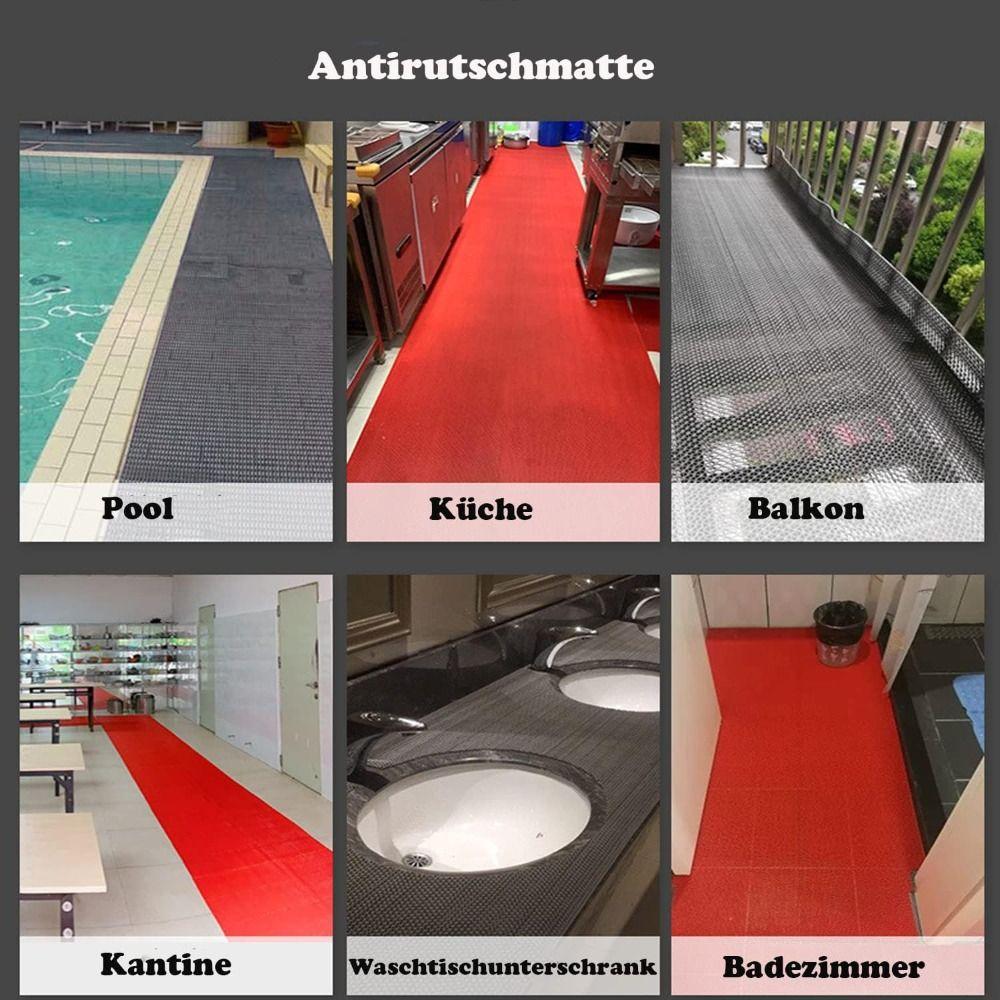 Hollowed Out Floor Mats PVC Drainage Rubber Rug Waterproof Mats  Bathroom Kitchen Swimming Pool