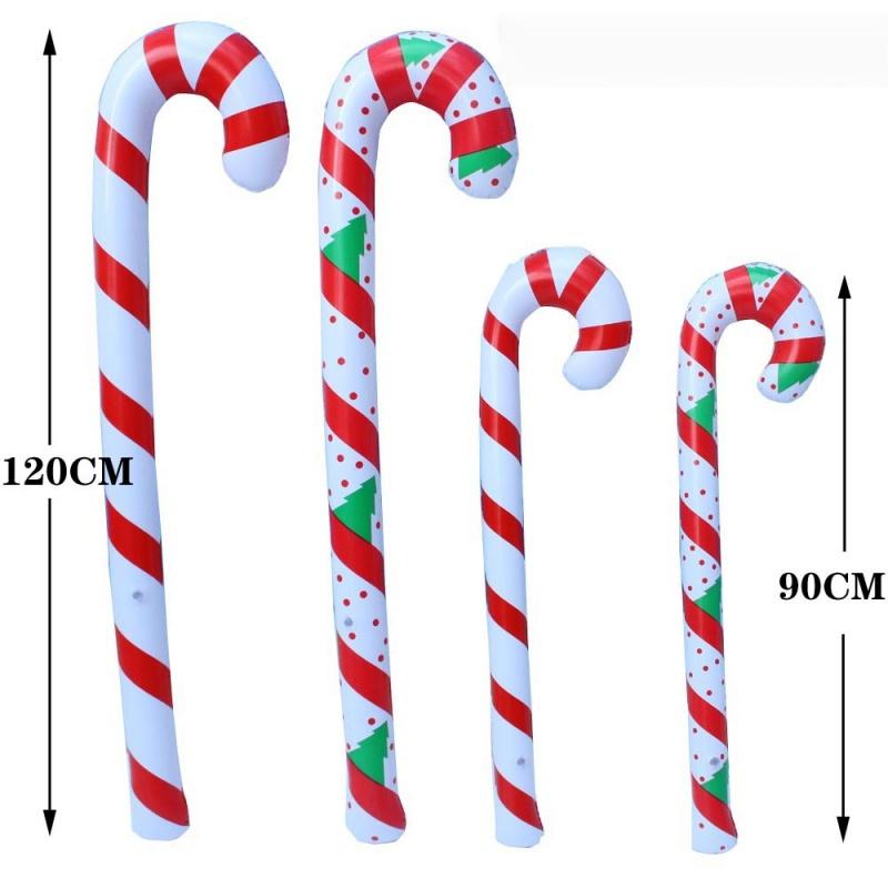 120x90cm Inflatable Candy Cane Christmas Decoration Party Holiday Atmosphere Balloon