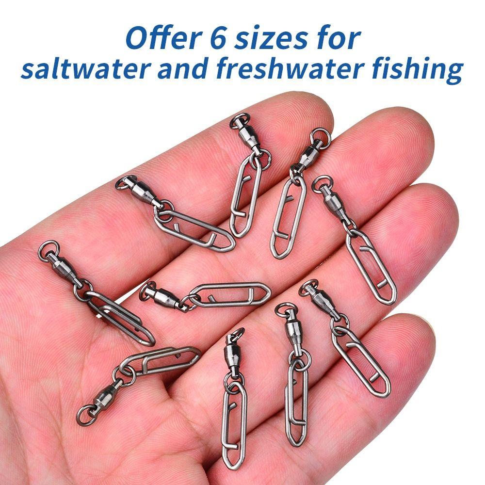 

25Pcs Quick Change Hook Fishing Connector Rotatable Lure Accessories Fishing Swivels Snap Big Fish 25Pcs Silver-31mm