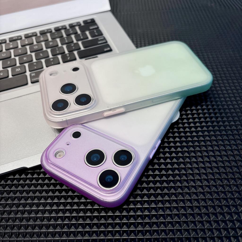 Gradient Matte Soft TPU Phone Case For iPhone 17 Air 16 Plus 15 14 13 12 11 Pro Max 17 Pro Max Ultra-Thin Anti-Fall Shockproof Full Protection Cover