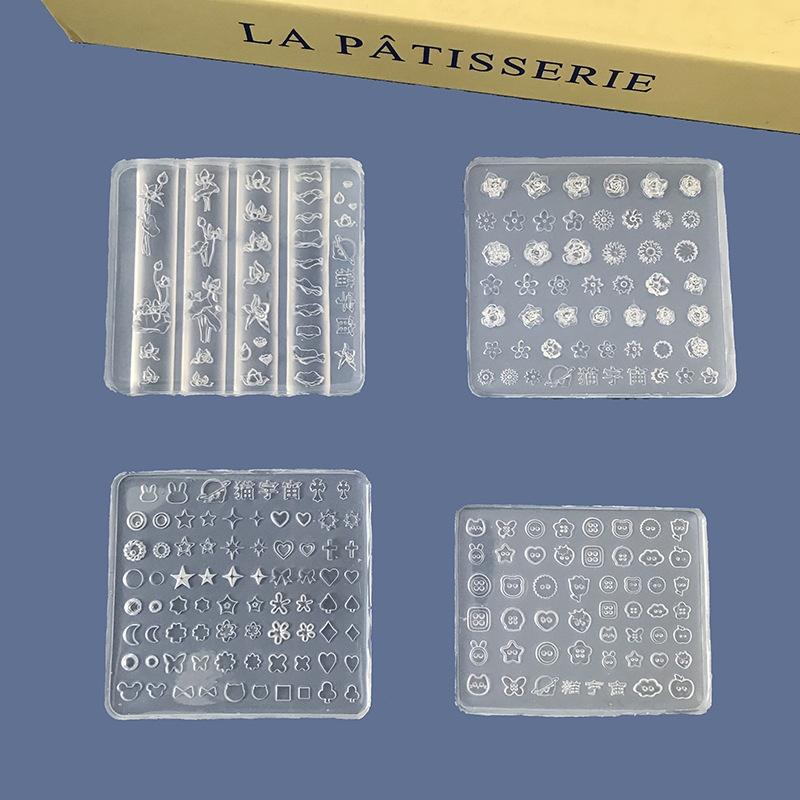 3D Nail Art Silicone Mold High Temperature Resistant Non-Toxic Tool for DIY Cute Nail Charms Women Manicure Beginners