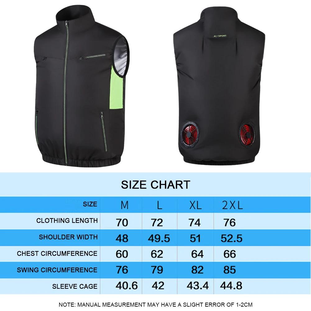 2025 Cooling Vest Ice Fan Vest Heat Resistant Sleeveless Workwear Breathable Wearable Cooling Fan Vest for Hot Weather Work