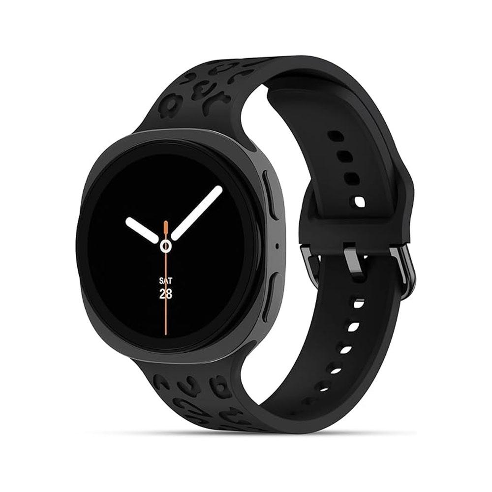 Band for Samsung Galaxy watch 8/8 classic 46mm 44mm 40mm Engraved Leopard Wrist Bracelets Correa pulseras Galaxy watch 8 Strap