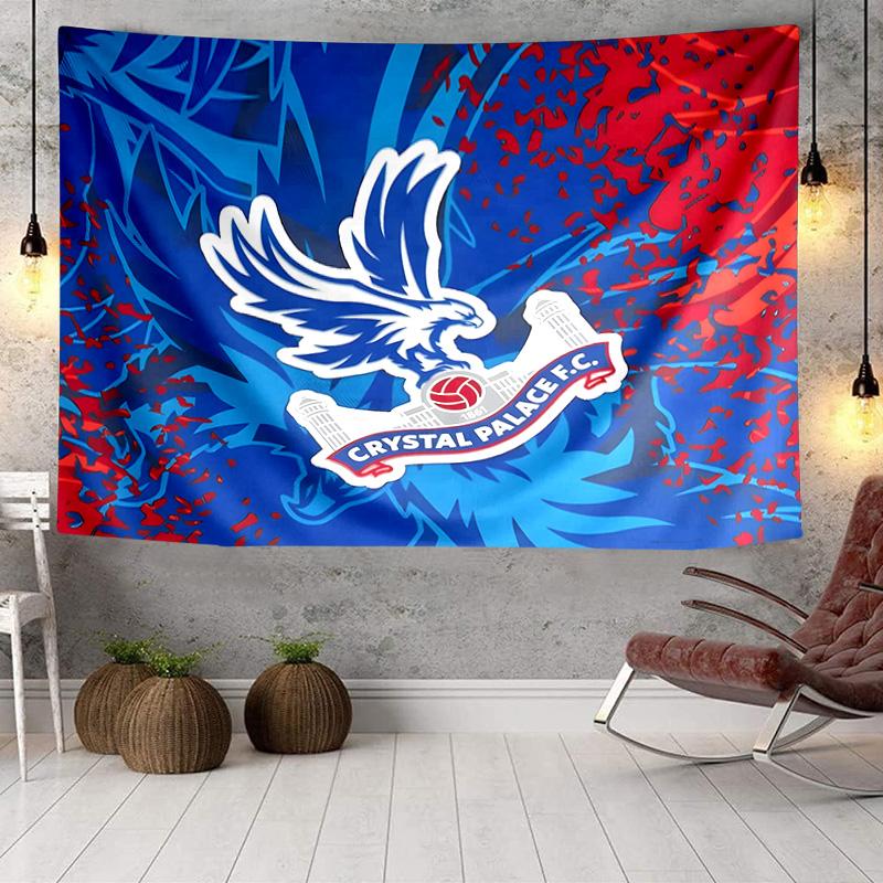1PC Crystal Palace Football Club Tapestry Hanging for Bedroom,Livingroom, Playroom,Decor Art Room Wall Tapestry Holiday and Birthday Gifts