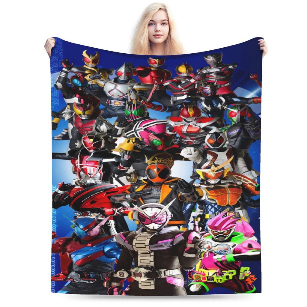 Reiwa Kamen Rider Plush Blanket Child Flannel Throw Blanket For Couch Bed Warm Soft Quality Bedspread Present