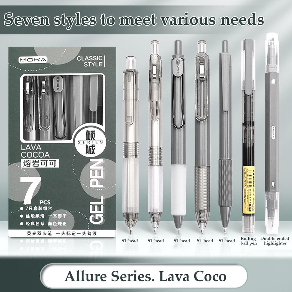 Brush Question Pen INS High-looking Student Exam Special Quick-drying Ink Press Pen Black ST Head 0.5mm Gel Pen Signature Pen