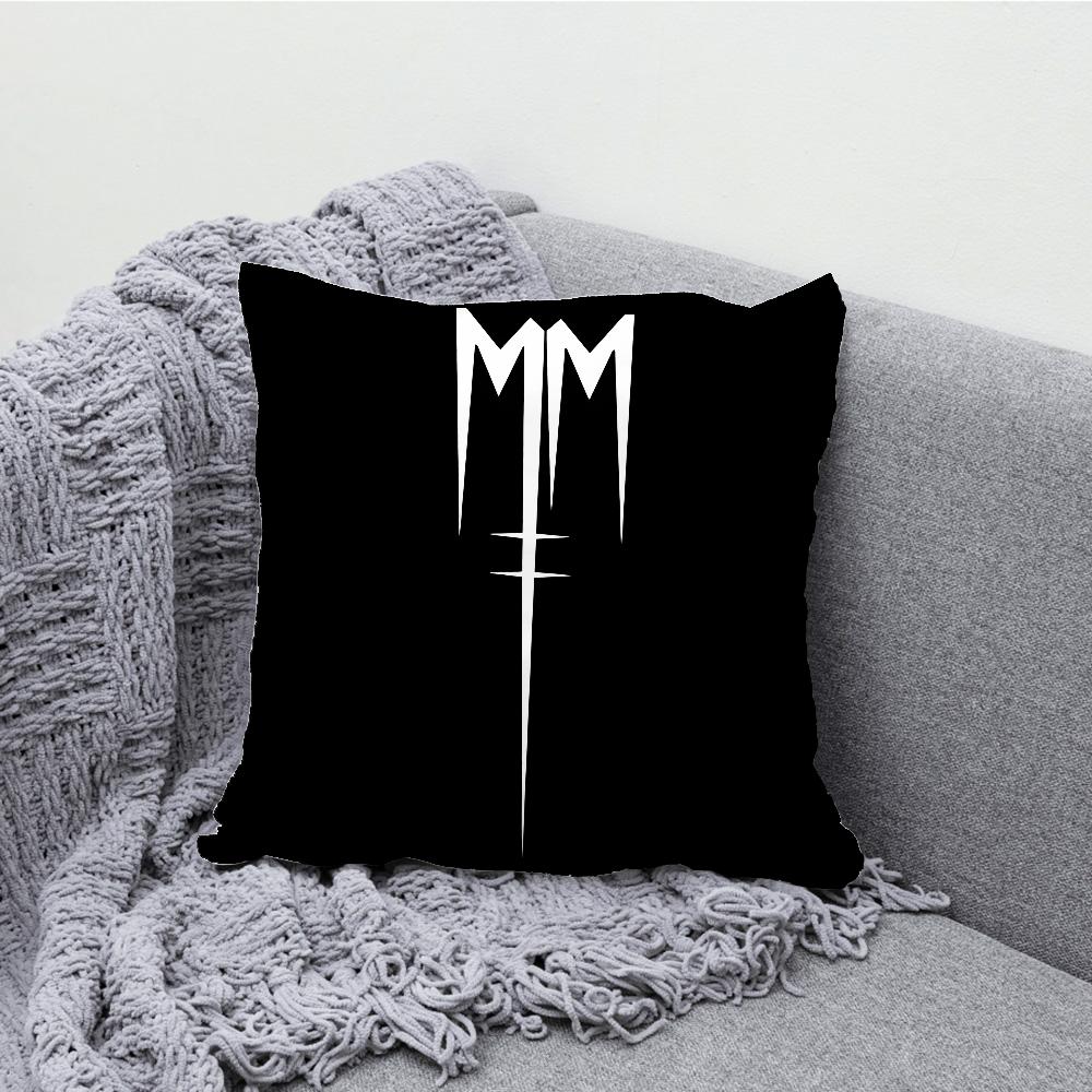 M-Marilyn M-Manson Zpěvák Povlak na polštář Měkké povlaky na polštáře pro dekoraci farmářského gauče Domácí dekorace a Ochranný povlak na polštář