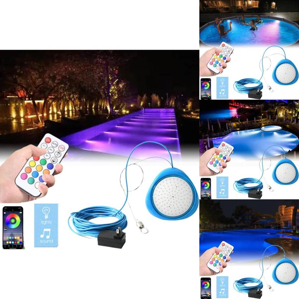 Vielseitige Bluetooth-App-gesteuerte LED-Poolleuchte mit beeindruckender Mehrfarbenbeleuchtung für jeden Pool