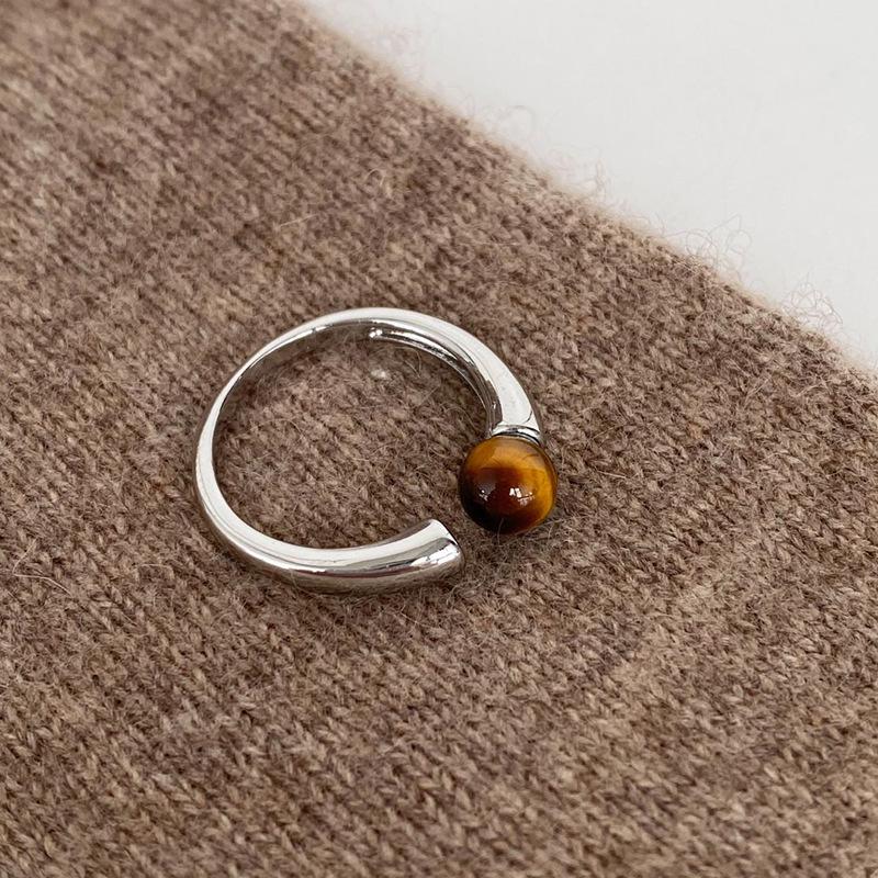 Maillard Tiger s Eye Ring: Glossy Luxury Fashion Accessory Adjust vậtánhopening_Enable