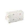 Quilted Cosmetic Bag with Floral Print Large Capacity Makeup Organizer Travel Toiletry Storage Pouch for Women