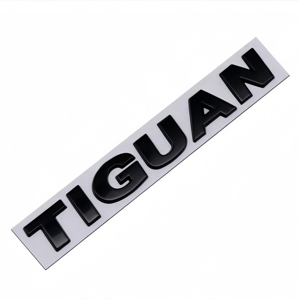 3D Metal Chrome Silver Black Car Sticker Rear Trunk Body Fender TIGUAN Letters Labeling Emblem Badge Logo чёрный