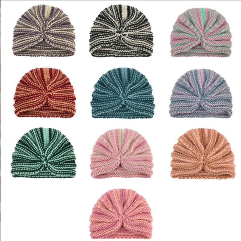 New Baby Boneless Hat, Children's Jacquard Cute Hat, Donut Fontanelle Protector, Baby Tip