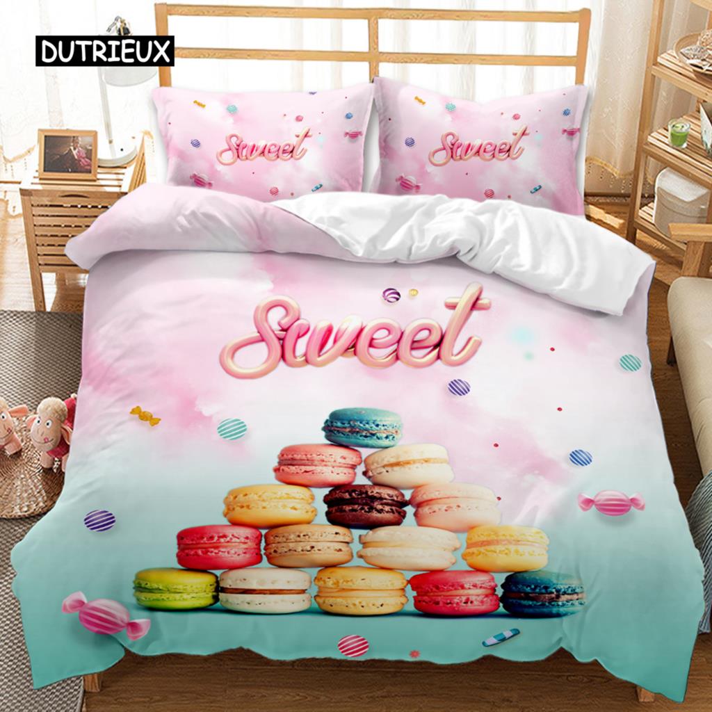 

Пододеяльник с десертом Комплект постельного белья с разноцветными леденцами Комплект постельного белья с шоколадом и сахаром Цветные конфеты Закуски Покрывало из полиэстера EU single(135x200cm)