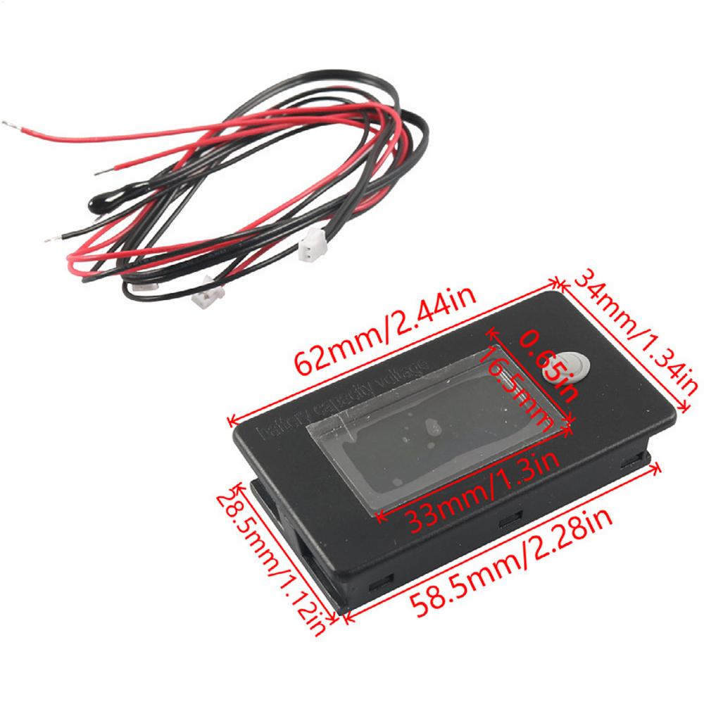 

Battery Monitor Lcd Battery Monitor For Van Real-Time Voltage Monitoring Marine Automotive Vehicle Motor Car Display Device чорний
