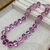 Blogger With The Same Color Dopamine Color Pink Beaded Necklace Female Fashion High Sense Ice Transparent Clavicle Chain