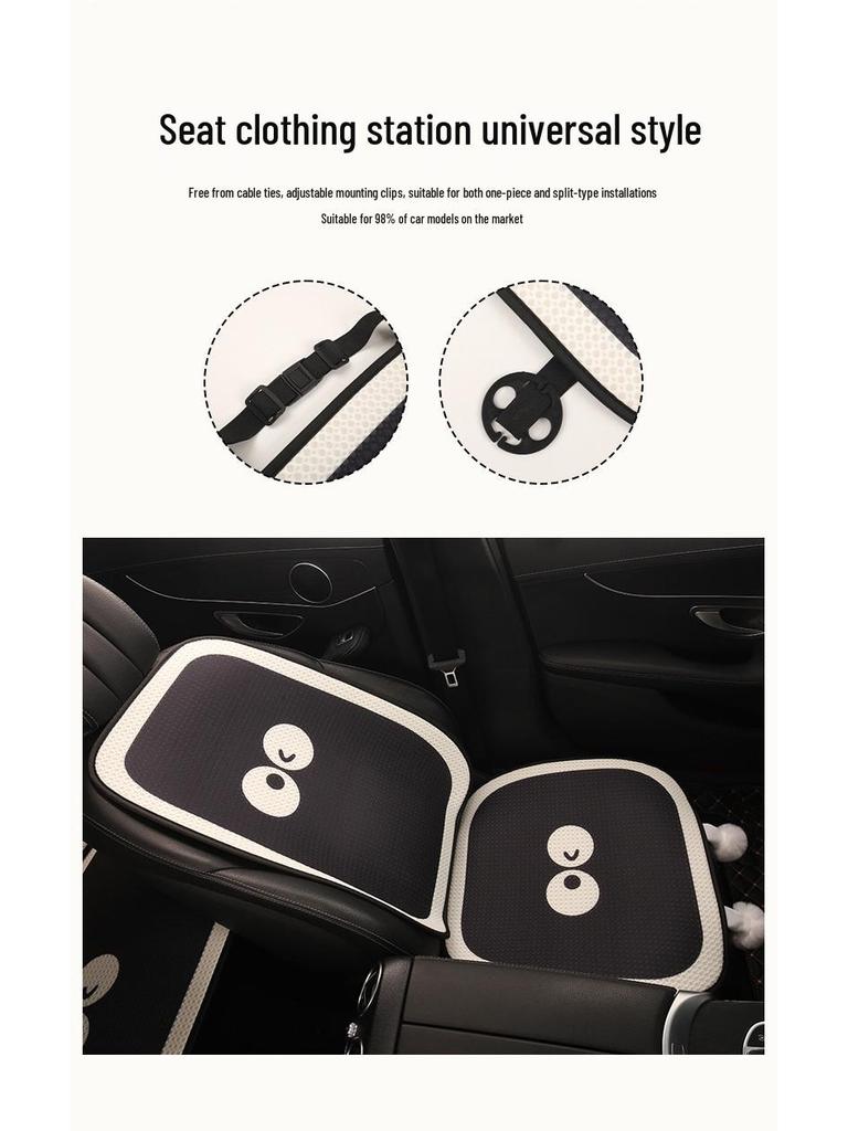 Cute Eyes & Feet Universal Car Seat Cushion for VW Golf, Sagitar, Tayron, T-Roc - All-Season Use.
