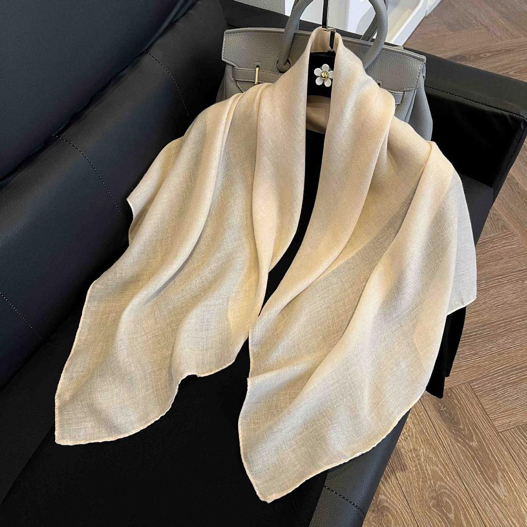 New 91 square scarf silk scarf female alphabet printing four seasons fashion landscape painting retro printing square scarf versatile