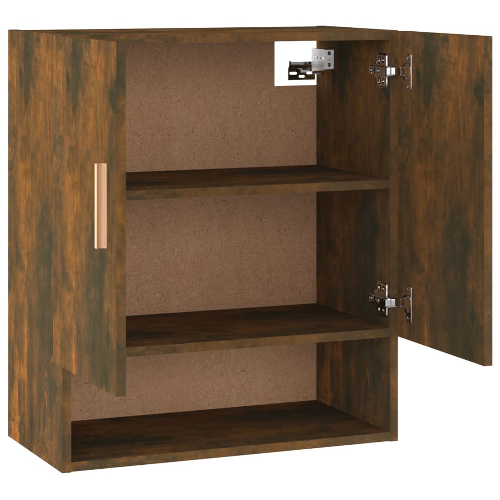 Wall Mounted Cabinet in Smoked Oak Finish 60 x 31 x 70 cm Particleboard
