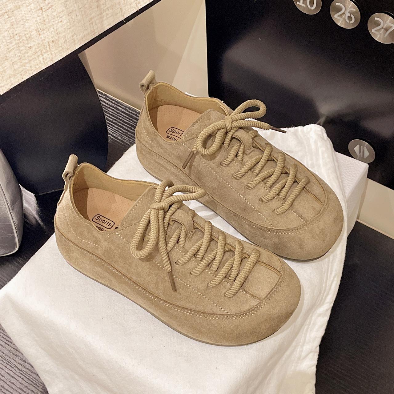 

[Fanfna] Muffin thick-soled ugly cute Birkenstocks women s 2025 autumn new small height increase casual bread shoes 35