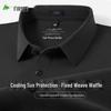 FIRS Men's Cooling Sun Protection Waffle Knit Polo Shirt