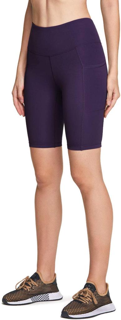 Atica Yoga Shorts with High Perfect for Gym and Solid Women's 8-inch Pockets, Waist, Sweat-Wicking, Quick-Drying, Stretchy, Breathable, Yoga, Pilates,