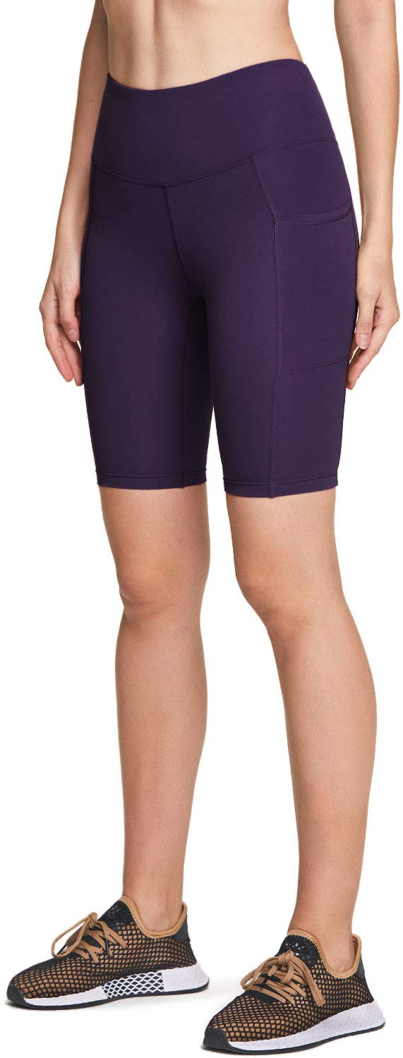 

Шорты для йоги Atica с высокой посадкой, идеально подходящие для спортзала, однотонные женские шорты длиной 8 дюймов с карманами, на талии, влагоотводящие, быстросохнущие, эластичные, дышащие, для йоги, пилатеса,