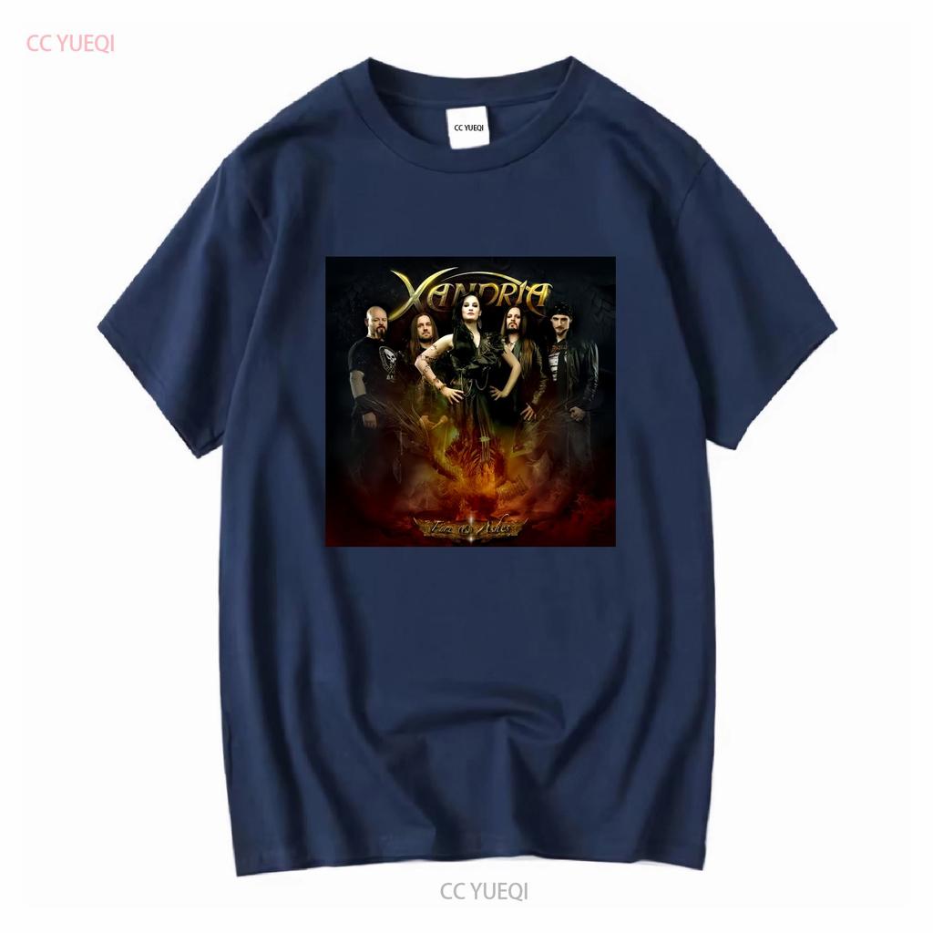 Geïnspireerd Xandria Fire Ashes Zwart Unisex T-shirt Maat S Tot 5xl Fans K2894 Vintage Gewassen Zacht Comfortabel Casual Heren