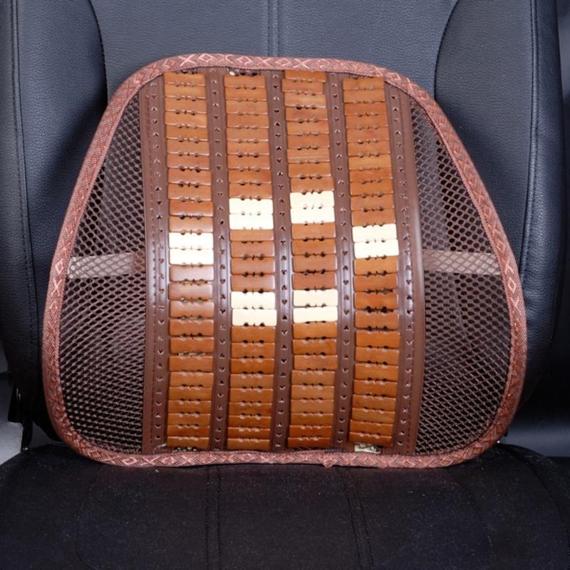 Breathable Bamboos Mesh Lumbar Backrest Cushion for Office Chairs and Vehicle Seat Prolonged Sitting Comfortable Driving