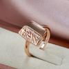 Kinel Luxury Square Rose Gold Color Glossy Rings For Women