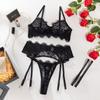 "2024 Hot-Selling French Lace Sexy Lingerie Set - Four-Piece"