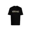 Versace Ss23 Letter Logo Printed Crew Neck Short Sleeve T-Shirt Men Tops Black 1008466-1A06056-1B000