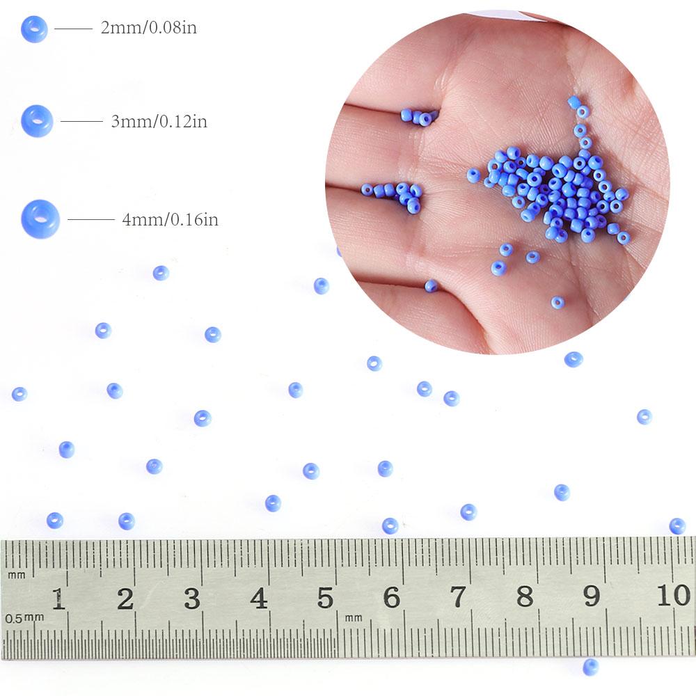 About1000/500/150pcs/Lot 2/3/4mm Glass Seed Beads Round Spacer Bead For DIY Earrings Bracelet Necklace JewelryMaking Accessories
