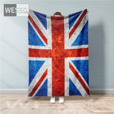 Bettüberwurf mit britischer Flagge, Retro-Stil, Einzel- und Doppeldecken, modische Flanell-Decken, dekorative Sofadecke, Reise- und Nickerchen-Mehrzweckdecke