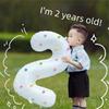 32 Inch Aluminum Foil Balloons Colorful Plush Balls Balloons Set  Celebrating Birthdays