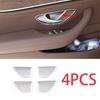 Fit For Benz GLC X253 ABS Silver 4PCS Inner Door Bowl Cover Trim 2016-