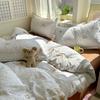 Ins Duvet Cover Set Floral Single Double Queen Size Flat Sheet Pillowcase No Filler Home Decor Girl Soft Bedding Set