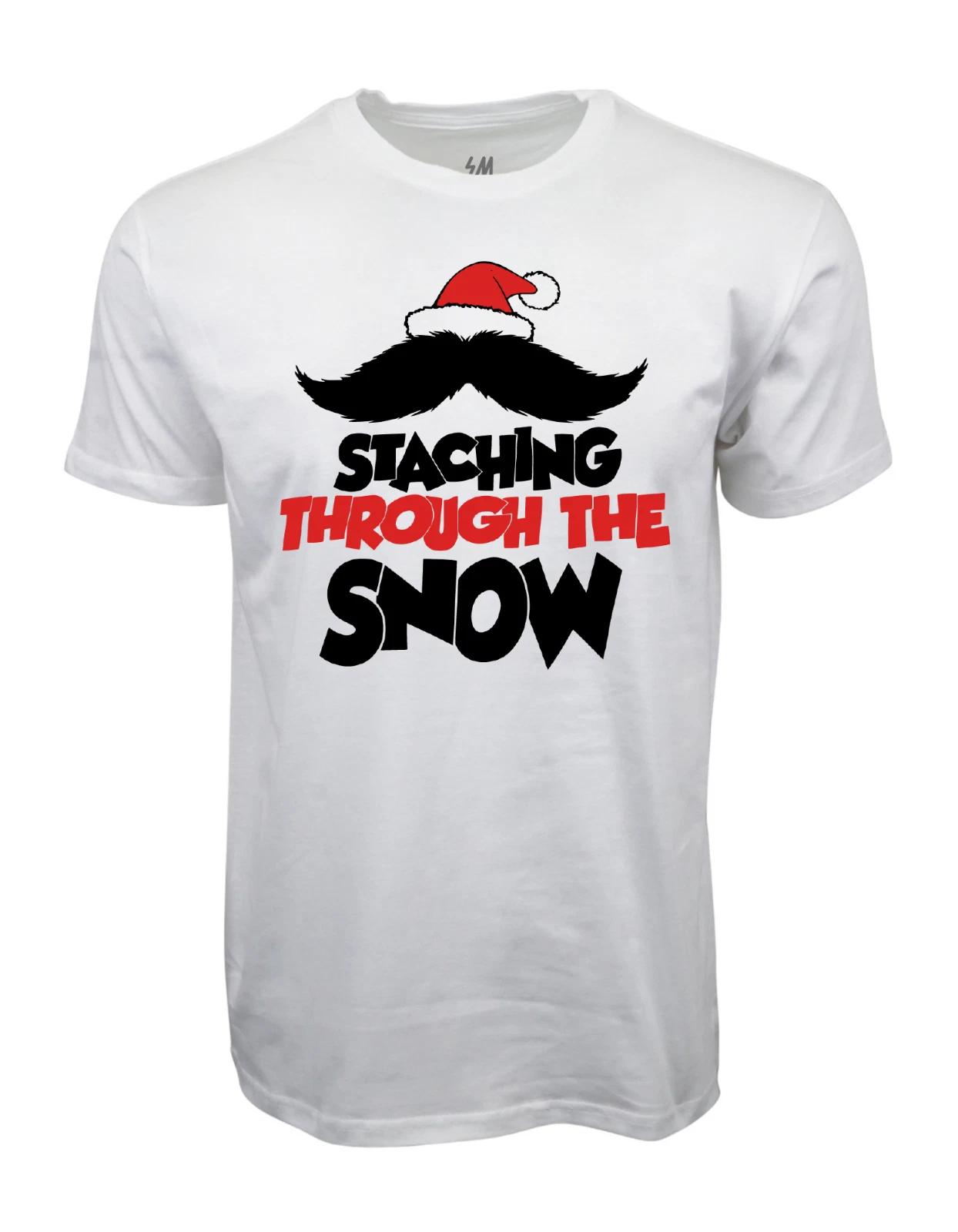 Staching Through The Snow  Christmas Graphic T shirt XXXL