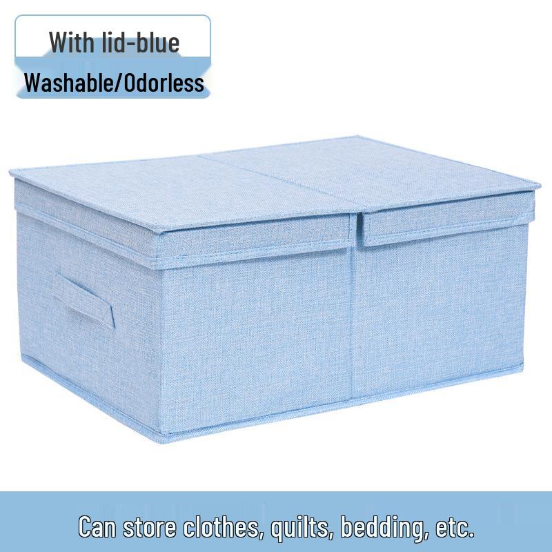 Cotton and Linen Folding Storage Box Organizer for Clothes and Toys