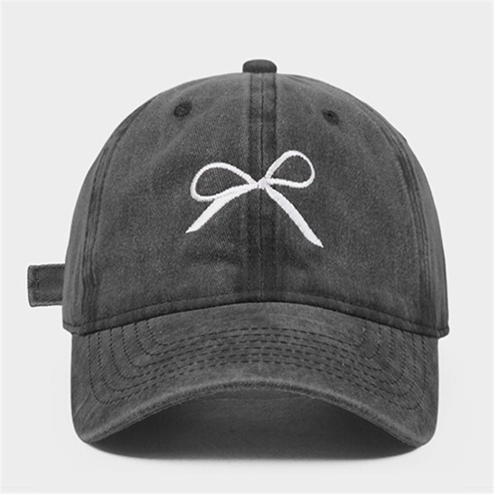 Adjustable Sun Cap Washed Cotton Sun Hat Vintage Baseball Cap чёрный