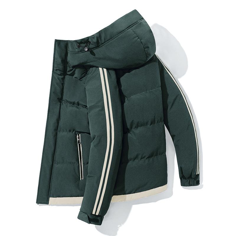 

Мужская свободная повседневная хлопковая куртка однотонная короткая зимняя теплая куртка 4XL армия зеленый