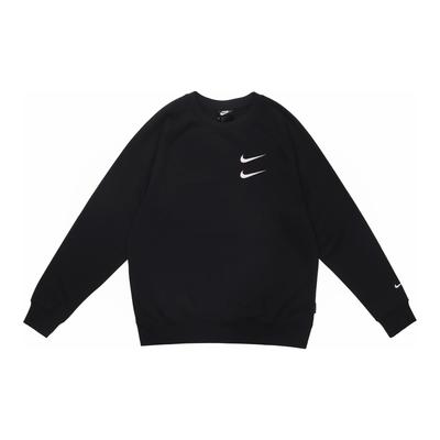 Felpa Girocollo Swoosh Ricamato Uomo Top Nero CJ4872-010