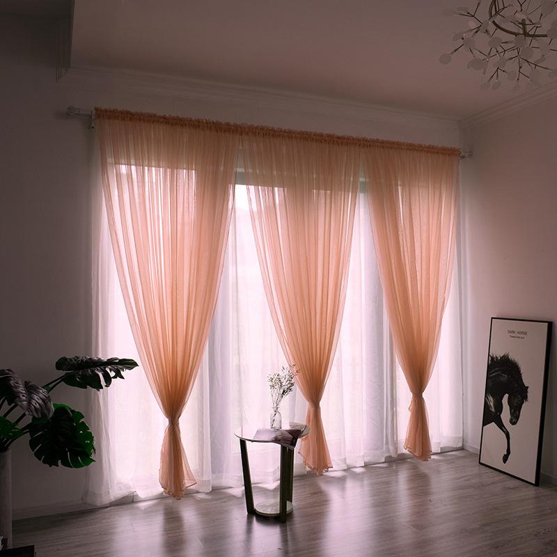 2026 New Solid White Tulle Sheer Curtains for Living Room Decoration Curtains for The Room Bedroom Kitchen Curtains 20 Colors
