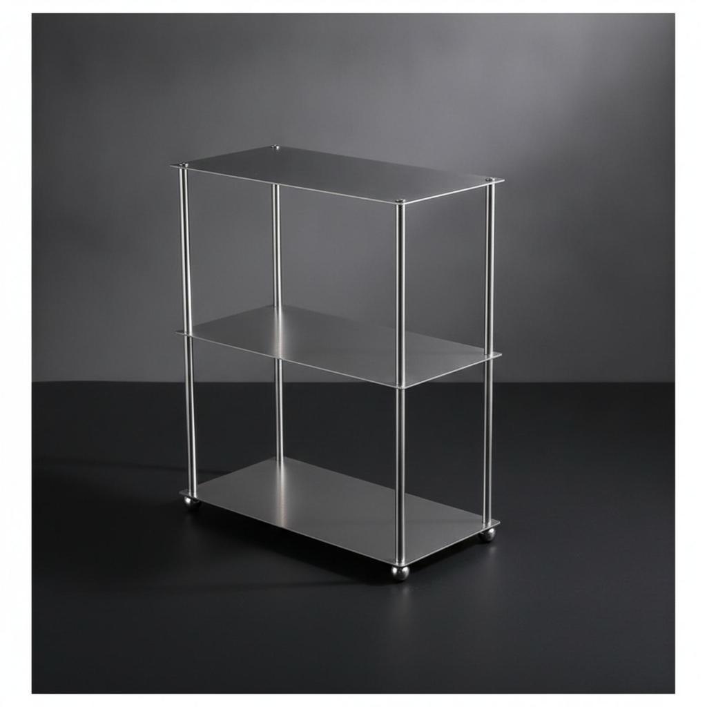 Desktop Storage Rack Stainless Steel Desk Hutch Simple for Bathroom Counter
