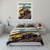 Yellow off-road vehicle design. Bedding sets Duvet cover sets Duvet covers Pillowcases(1 * Duvet Cover 2 * Pillowcases without duvet insert)