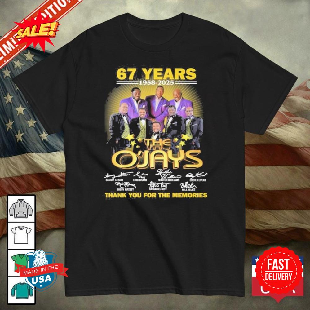 The O’Jays Thank You For The Memories Of 67 Years 1958-2025 T-Shirt