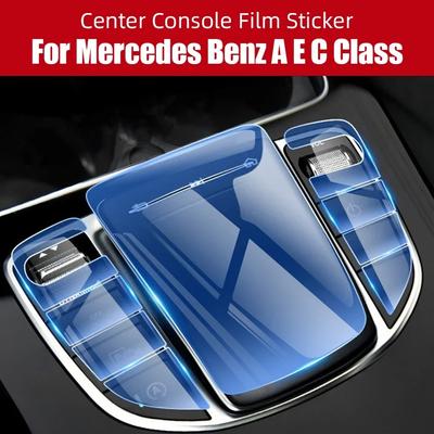 Mercedes Benz A B CLA GLE GLS GLB Sınıfı W177 W247 C118 W167 İçin Araba Etiketi Orta Konsol Medya Düğmesi Fare TPU Koruyucu Film