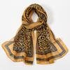Fashion 45*155Cm Leopard Printing Chiffon Silk Scarf Women Foulard Long Shawl Scarves Summer Elegant Bandana Luxury
